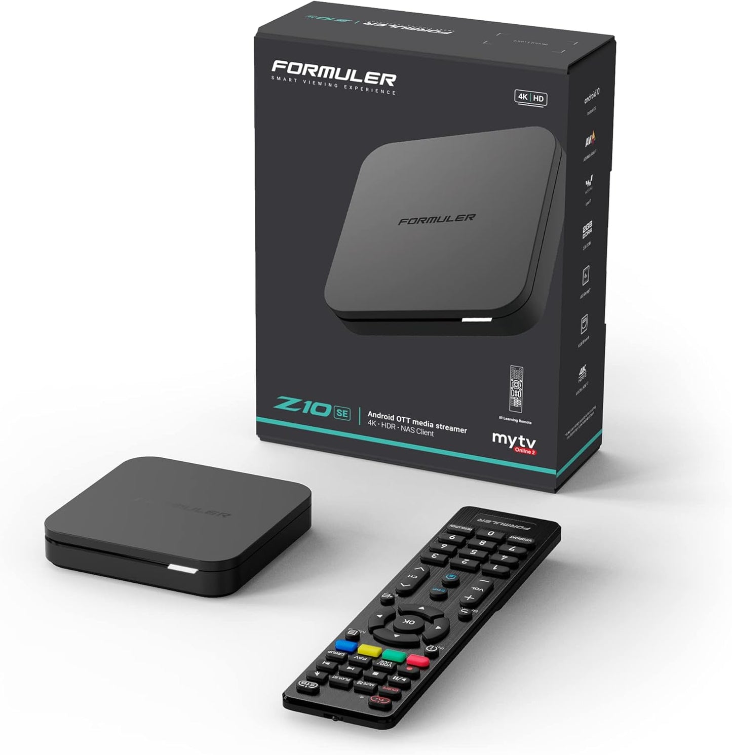 Formuler Z10 SE – Official UK Model, 4K UHD Android 10 OTT TV Box with UK Plug.