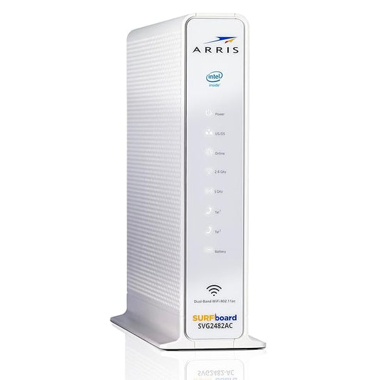 "ARRIS SURFboard SVG2482AC-RB DOCSIS 3.0 Modem & AC2350 Router | Xfinity Internet & Voice | 4 Gigabit Ports, 2 Phone Ports | Up to 800 Mbps | Renewed"